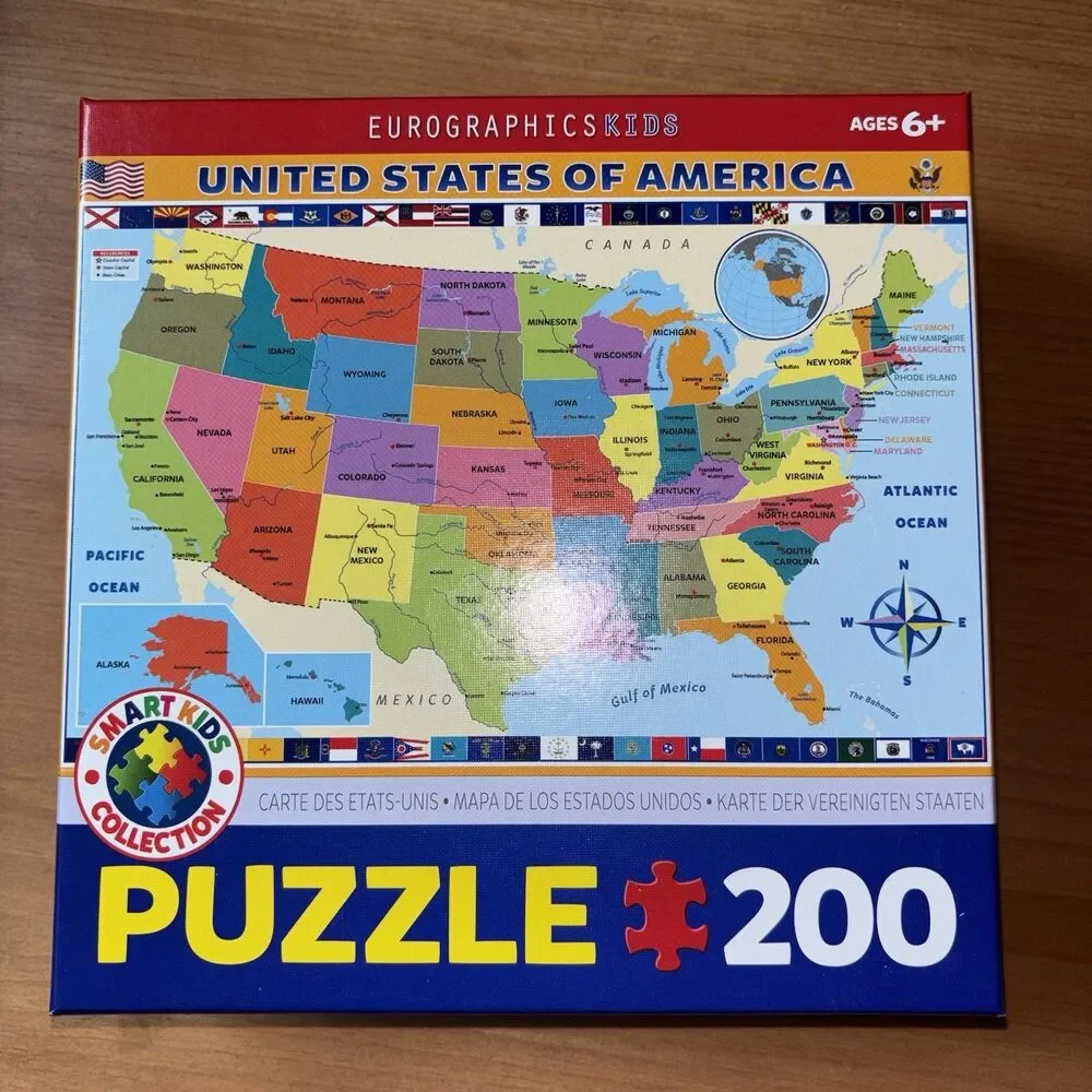 Puzzles 300 Piece (2) Solar System & USA Map Educational Home School